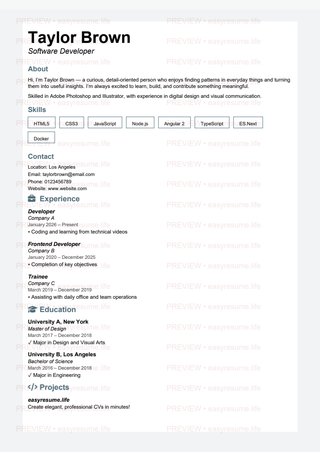 06 Soft Page Field resume template preview